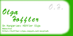 olga hoffler business card
